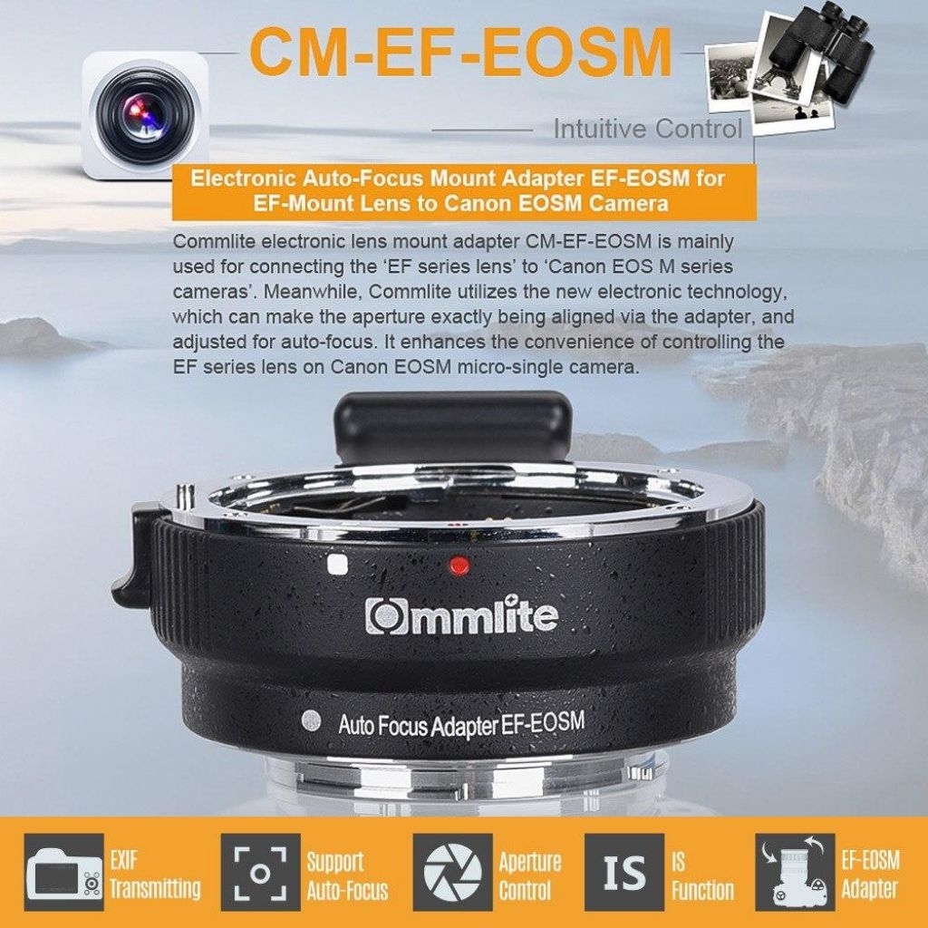 MOUNT ADAPTER Commlite Comix CM-EF-EOS M Untuk Semua Canon EOS M