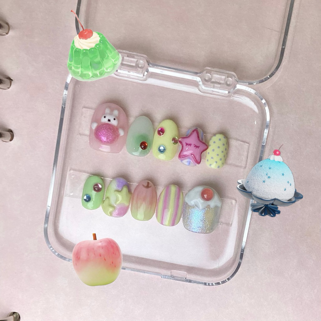 candyland press on nails