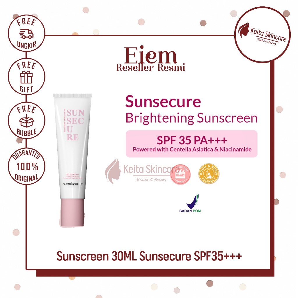 Eiem Beauty Sunscreen 30ML Sunsecure SPF35+++