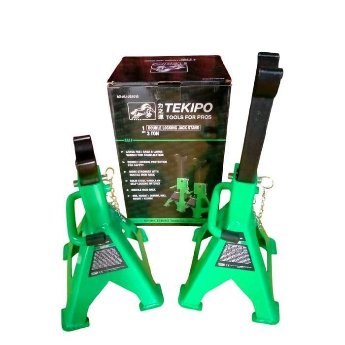 Tekipo Jack Stand 3/6 Ton Set 2 Pcs Double Locking
