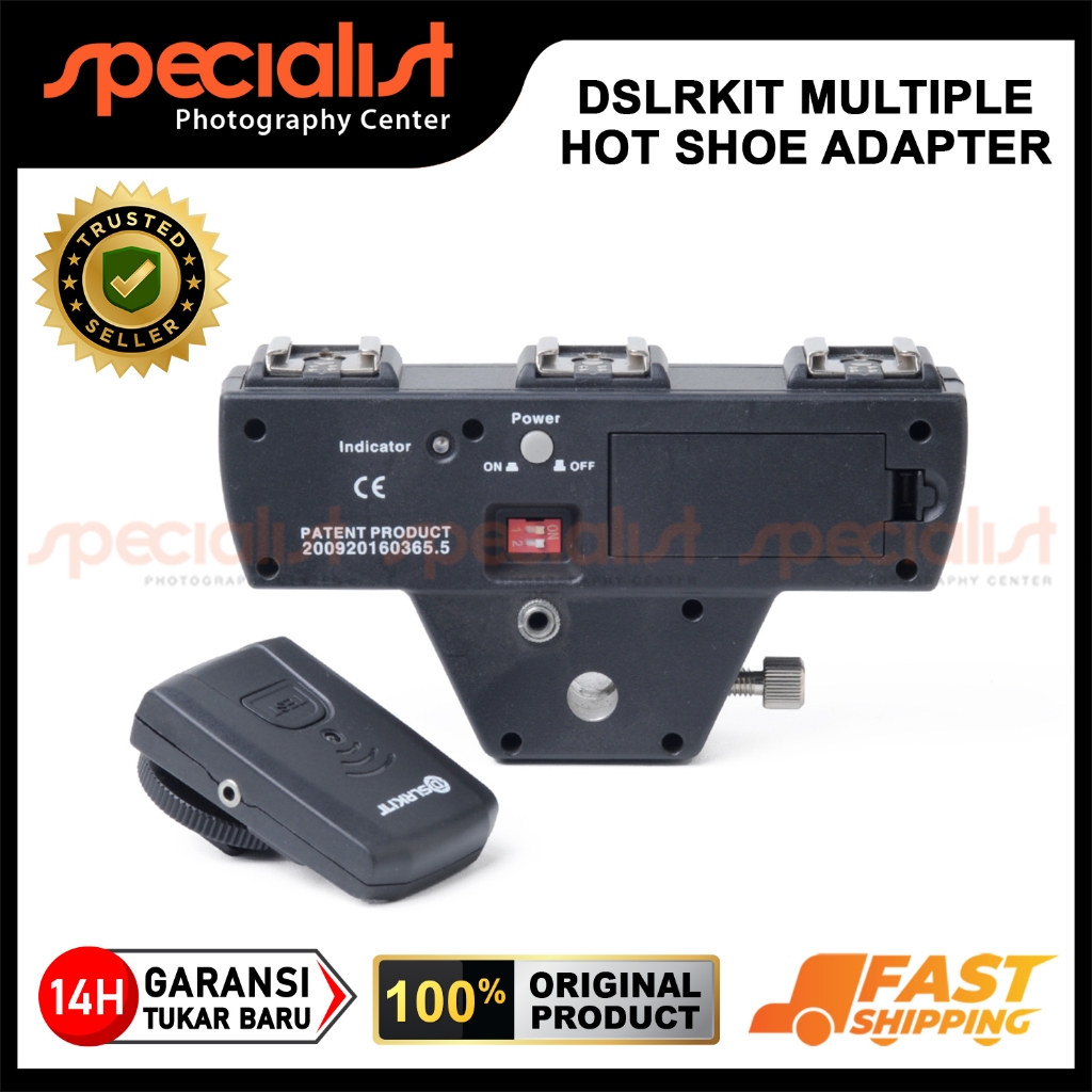 DSLRKIT Universal Flash Trigger with Multiple Hot Shoe Mounts
