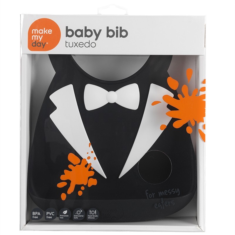 Make My Day Baby Bib Tuxedo