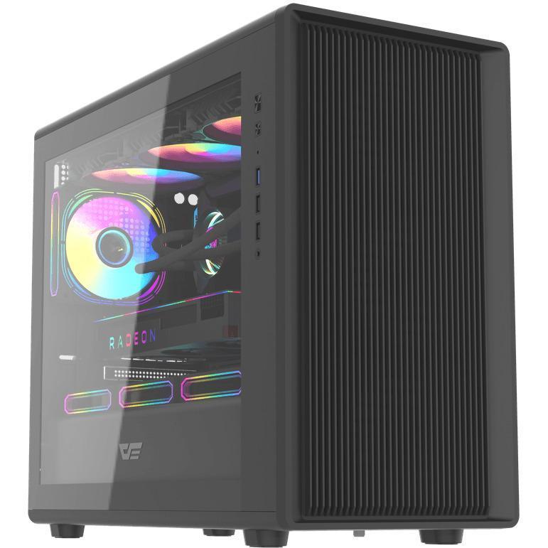 DARKFLASH DB460M BLACK MICRO ATX MINI TOWER PC CASE CASING GAMING CHASSIS