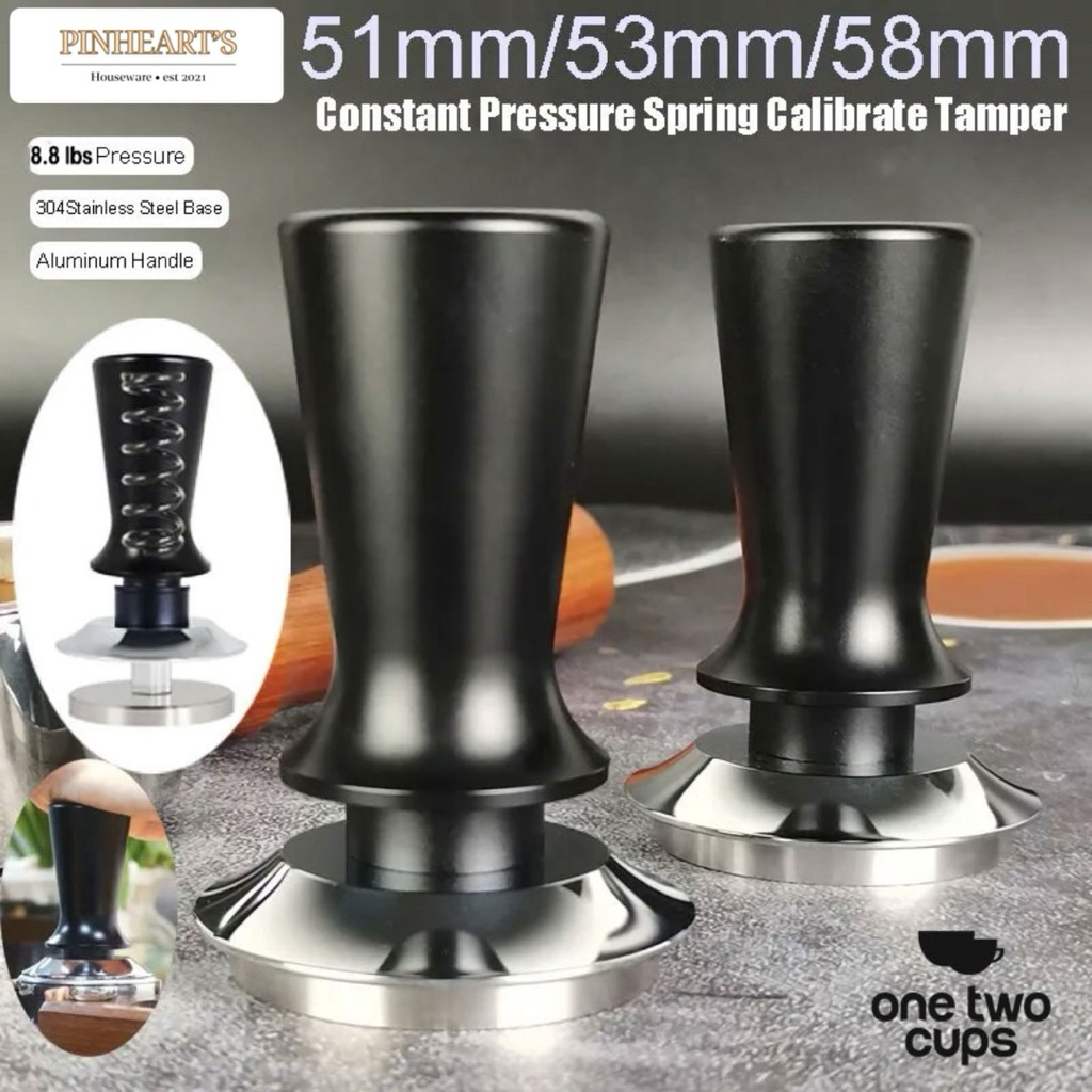 TAMPER KOPI ESPRESSO FLAT BASE SPRING LOADED / TAMPER SPRING PER FLAT ONE TWO CUPS - FEN59