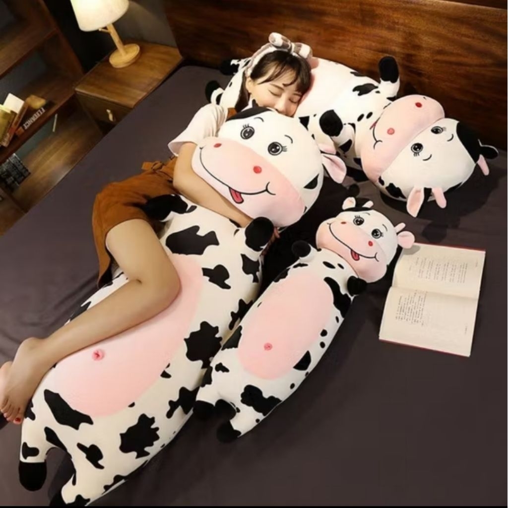 Mainan Boneka Guling Sapi 80cm Boneka Sapi Standing Berdiri Berlabel SNI