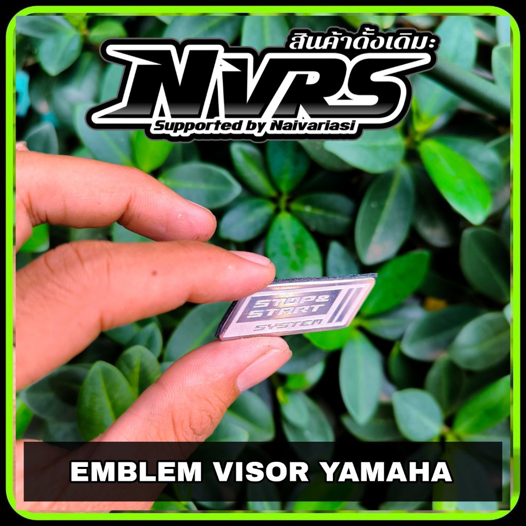 Emblem Stainless Pemanis Visor Yamaha Stop & Start