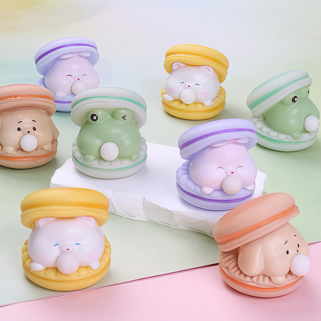 Squishy Hamburger Animal Spit Bubbles