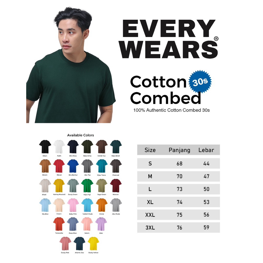 Everywears Kaos Polos Cotton Combed30s