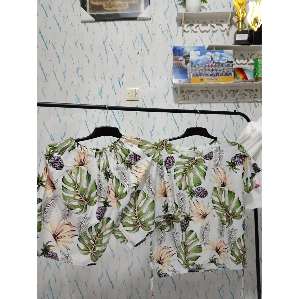 setelan tidur (pendek pendek)