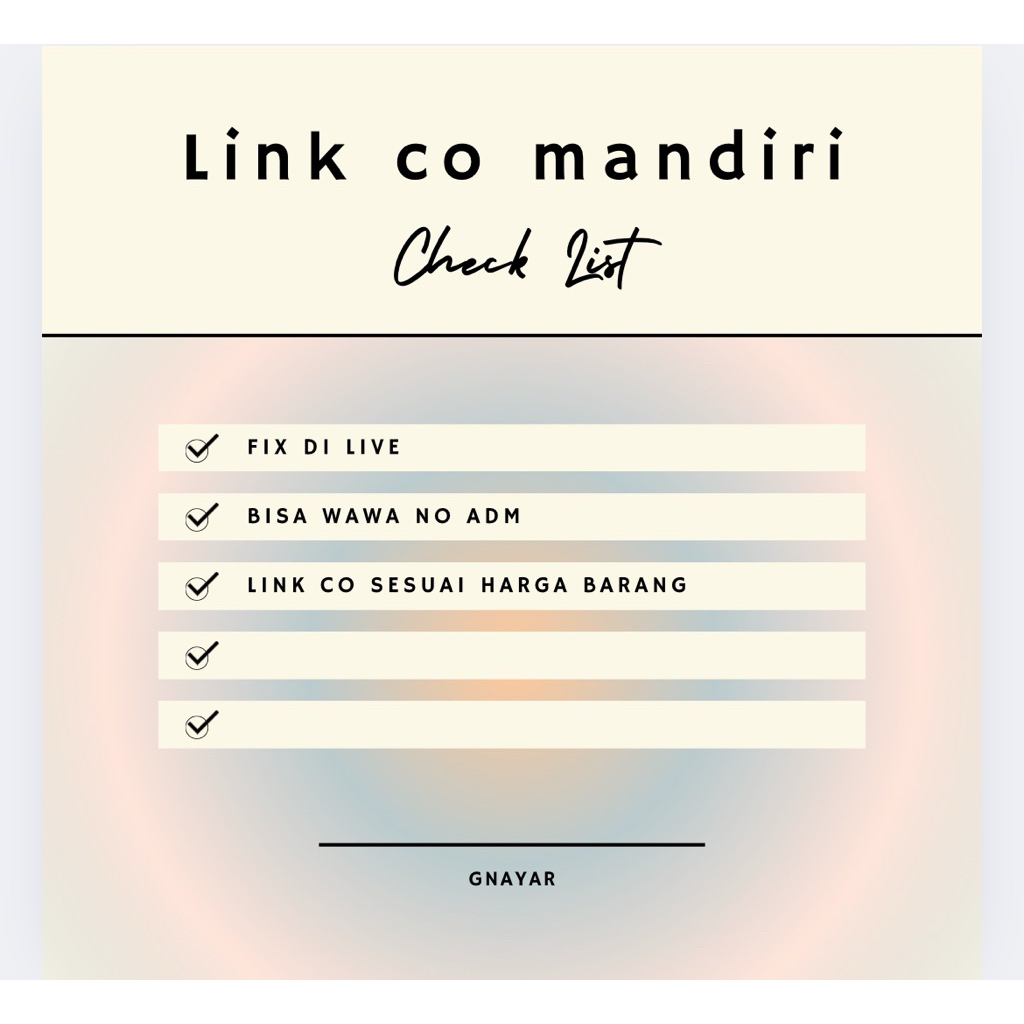Link CO Mandiri Split 10 - 60k
