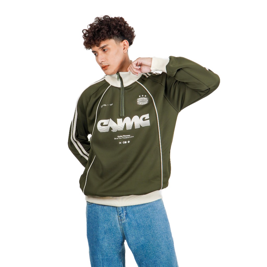Cosmic Sweater Half Zip Pria YANNICK ARMY