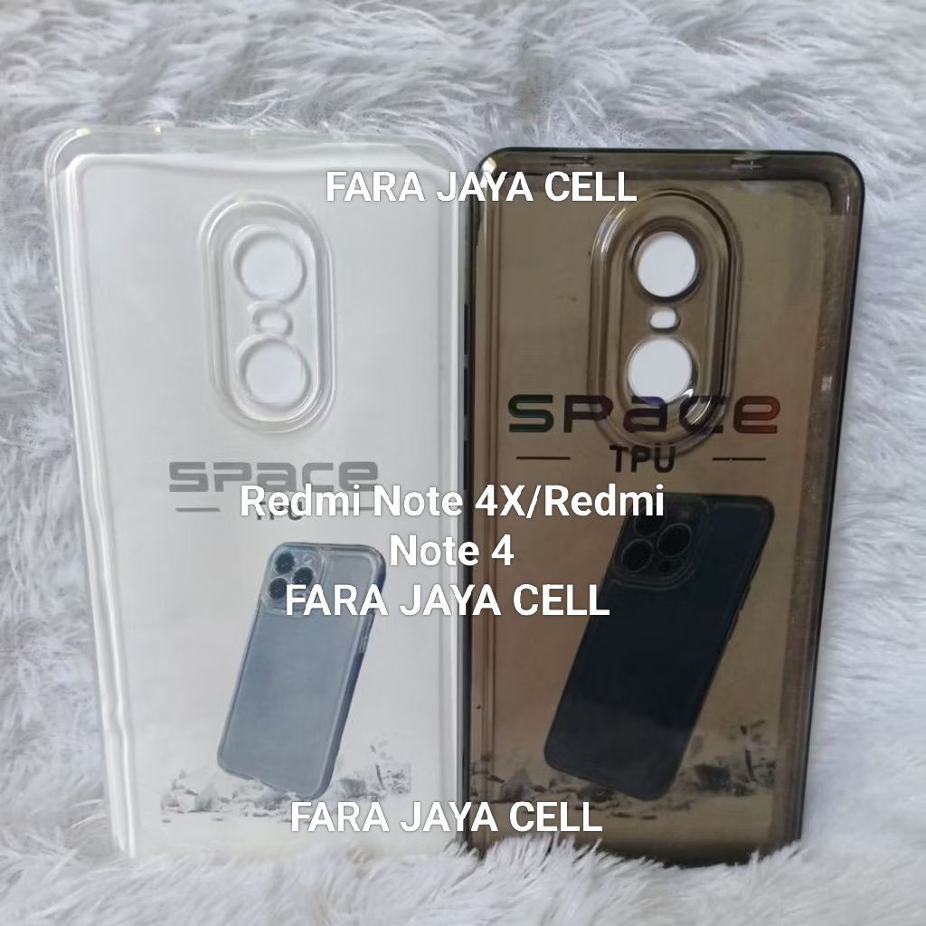 Soft Case Transparan Clear Black Redmi Note 4X/Redmi Note 4 Casing Pelindung Camera