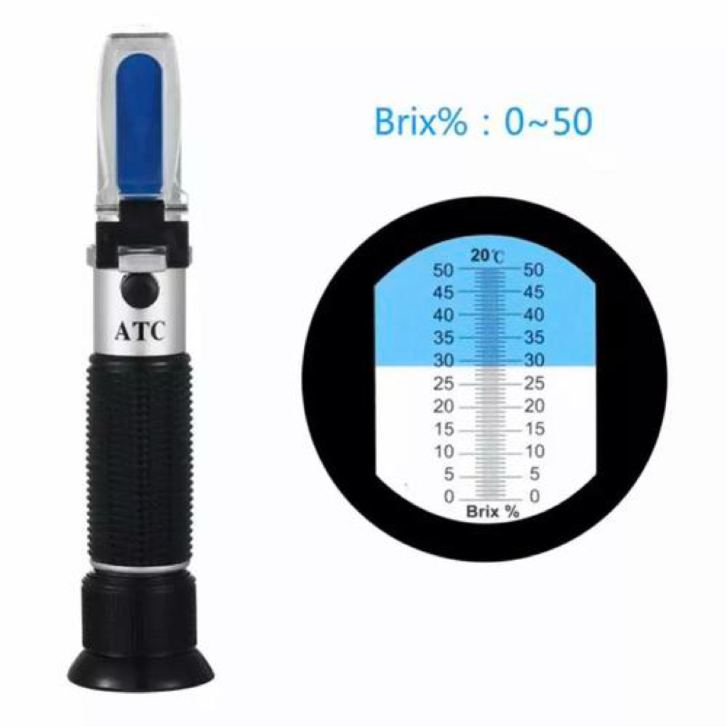 Refractometer 0-50% Brix Plastic Material 0-50% Brix