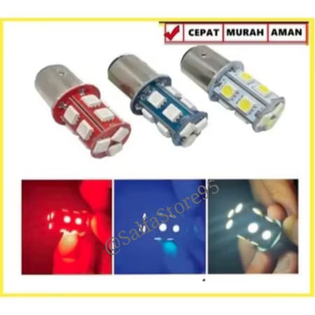LAMPU STOP LED 13 MATA KEDIP FLASH COD