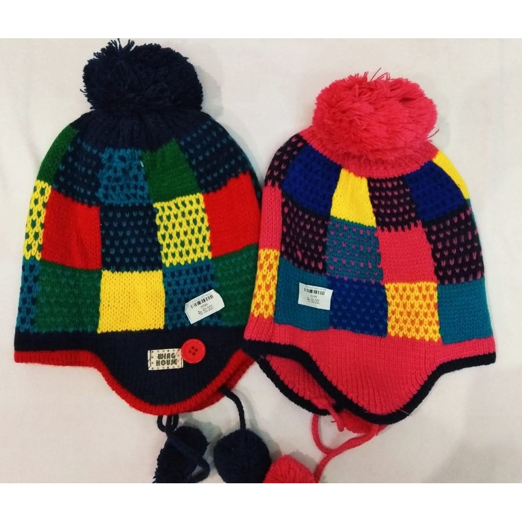 TOPI RAJUT BAYI CANDY SQUARE