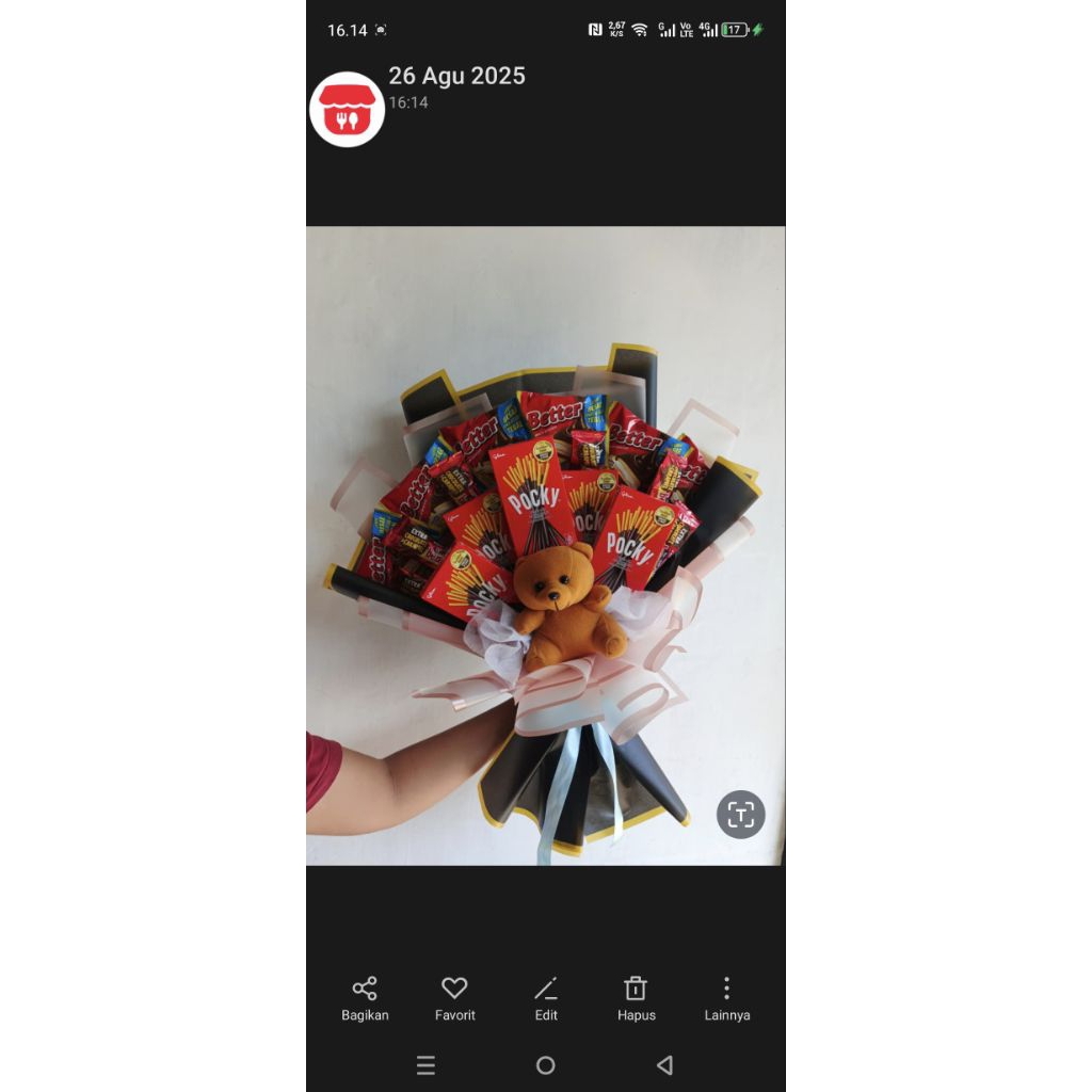 Buket snack + boneka 105k