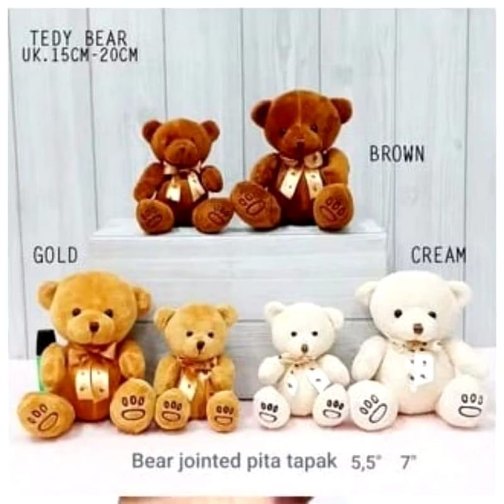 boneka Teddy bear telapak 15cm