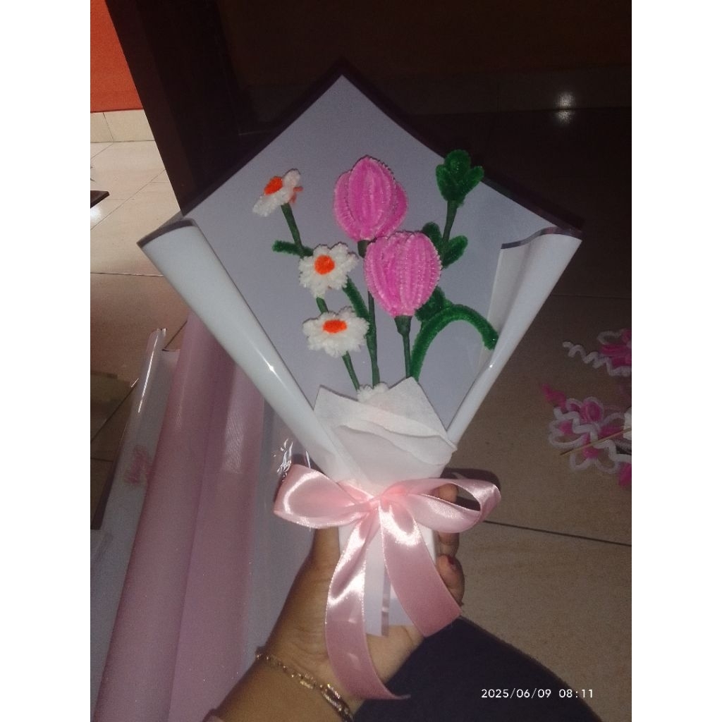 buket bunga kawat bulu(request bunga)