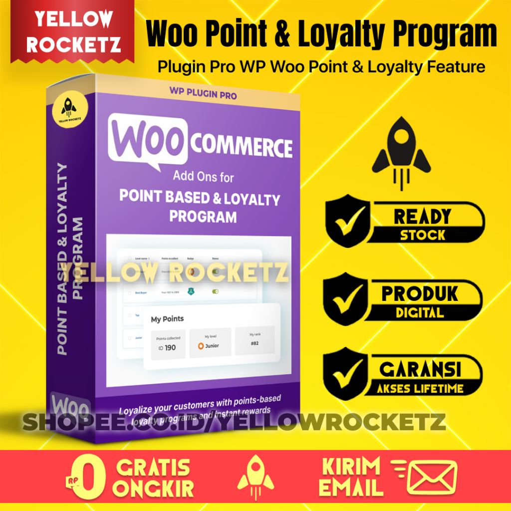 WOO POINT & LOYALTY PROGRAM Plugin PRO WP - WooCommerce Points Loyalty WordPress Plugins Lifetime + Unlimited