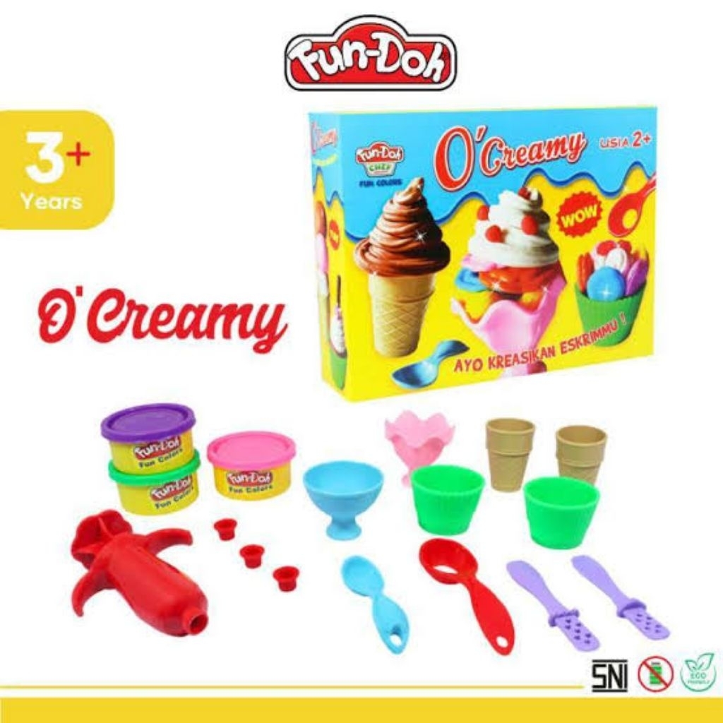 [ COD ]Mainan Anak Fun Doh O Creamy