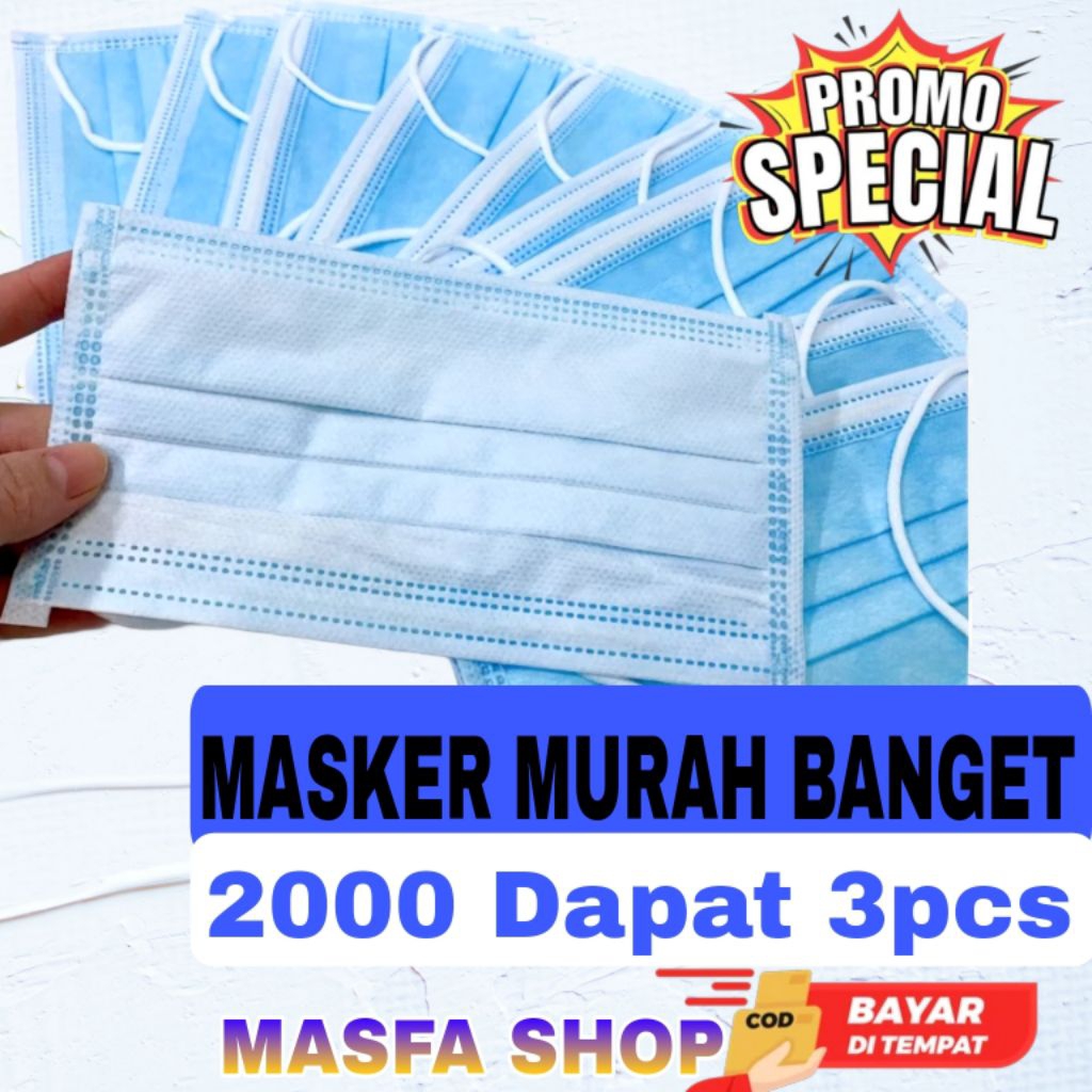 MASKER MURAH 2000 Dapat 3Pcs