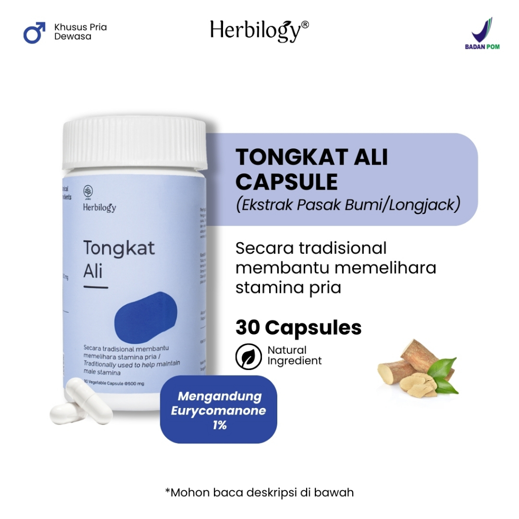 HERBILOGY TONGKAT ALI 1% EURYCOMANONE 30 CAPSULE