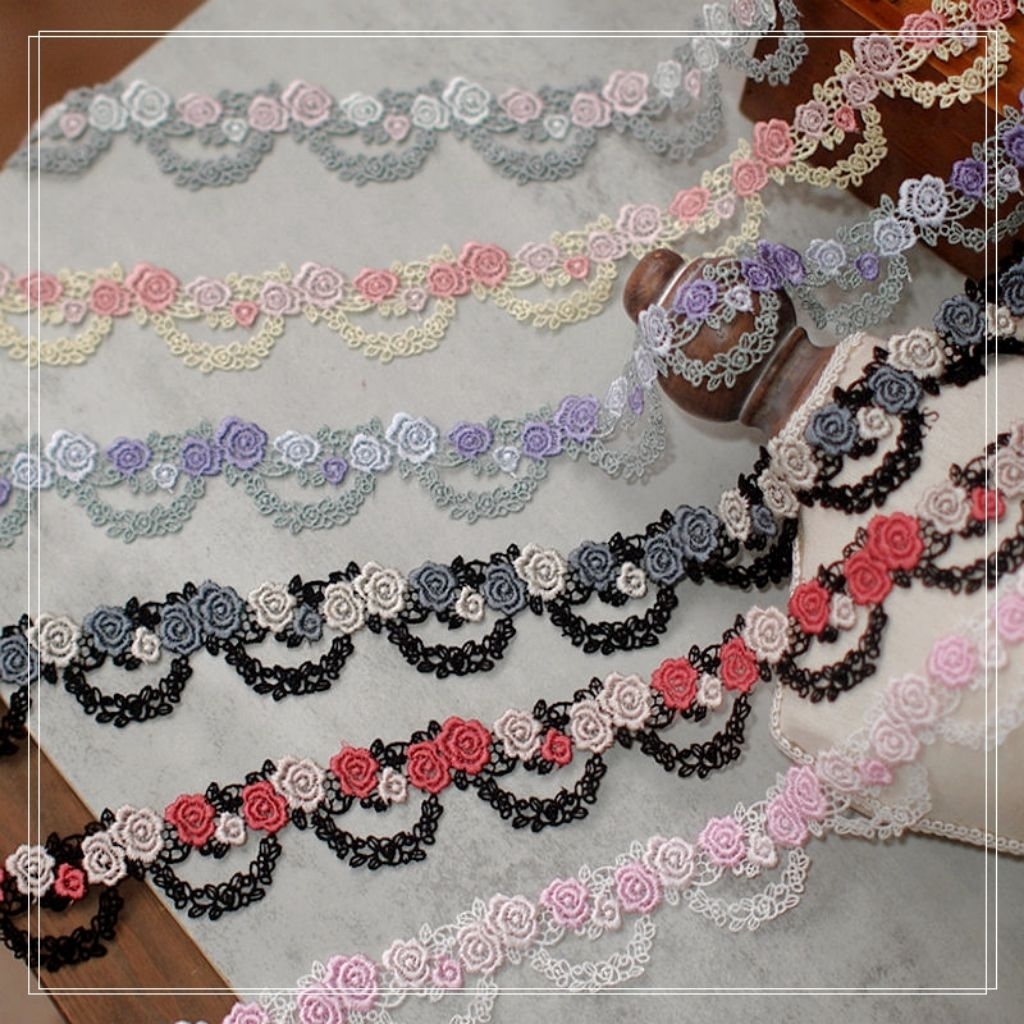 renda bordir per-meter(100cm) import