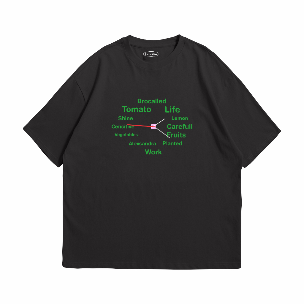 TS-Cencitive A clock Black oversized