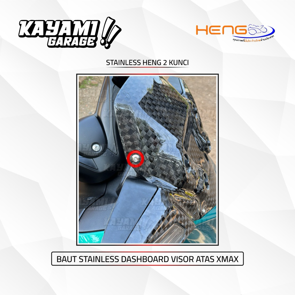 Baut Stainless dashboard visor atas xmax new