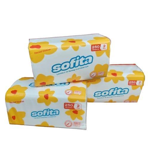 Tisu Sofita 250 sheets facial tissue
