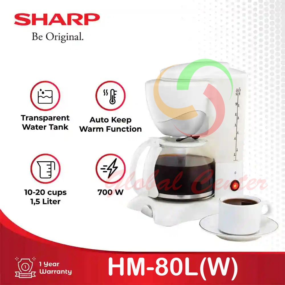 SHARP DRIP COFFEE MAKER HM-80L(W) - GARANSI RESMI