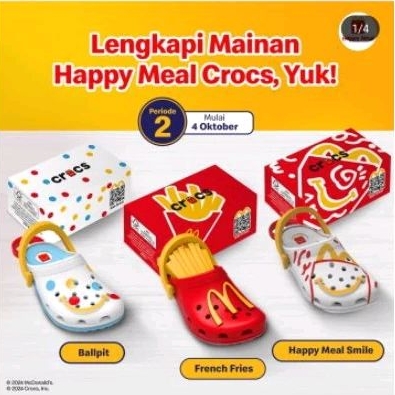 mainan sepatu Mcd Crocs