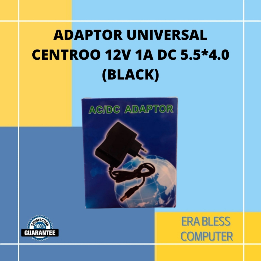 Adaptor Universal CENTROO 12V DC 5.5*4.0 (Black)