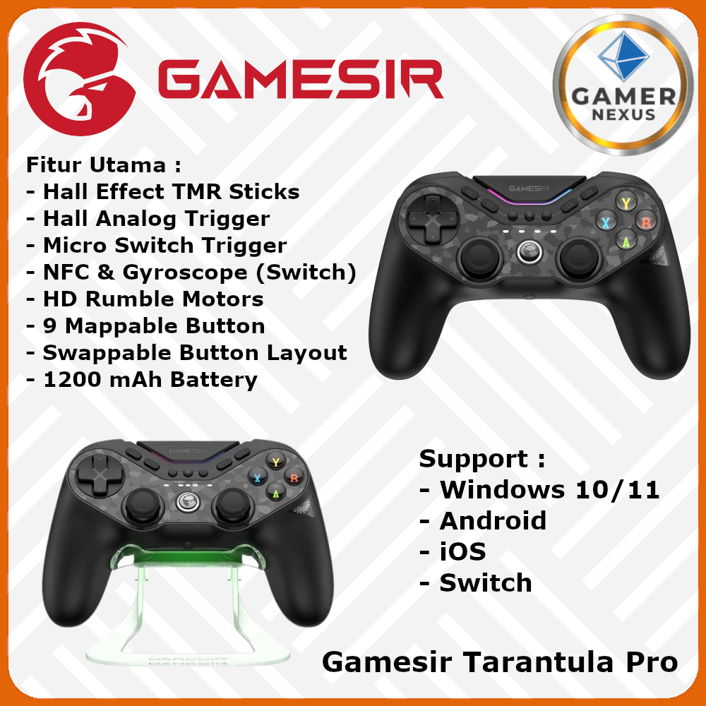 Gamesir Tarantula Pro Controller Wireless Gamepad Hall Effect Stick