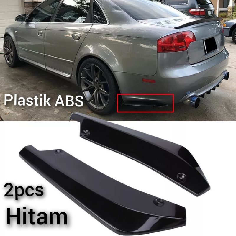 2 pcs Universal Lip Spoiler Diffuser Bumper Belakang