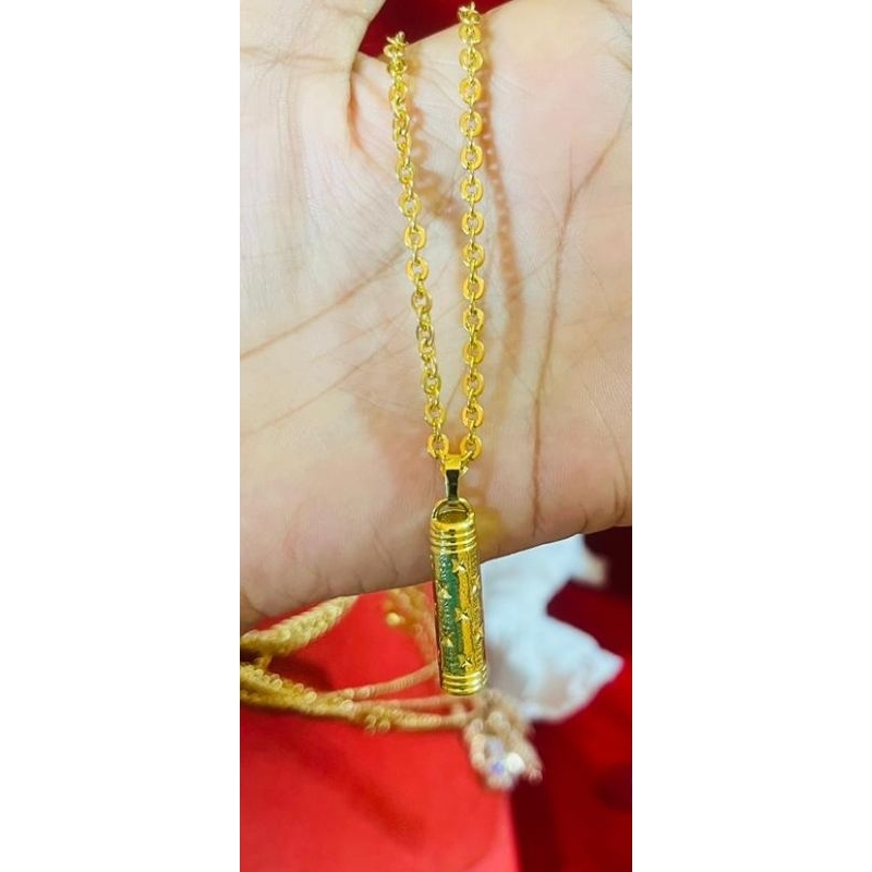 kalung + liontin bambu