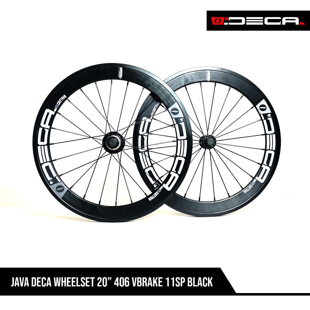 DELTACYCLES - JAVA DECA WHEELSET 20" 406 DBRAKE 11SP BLACK