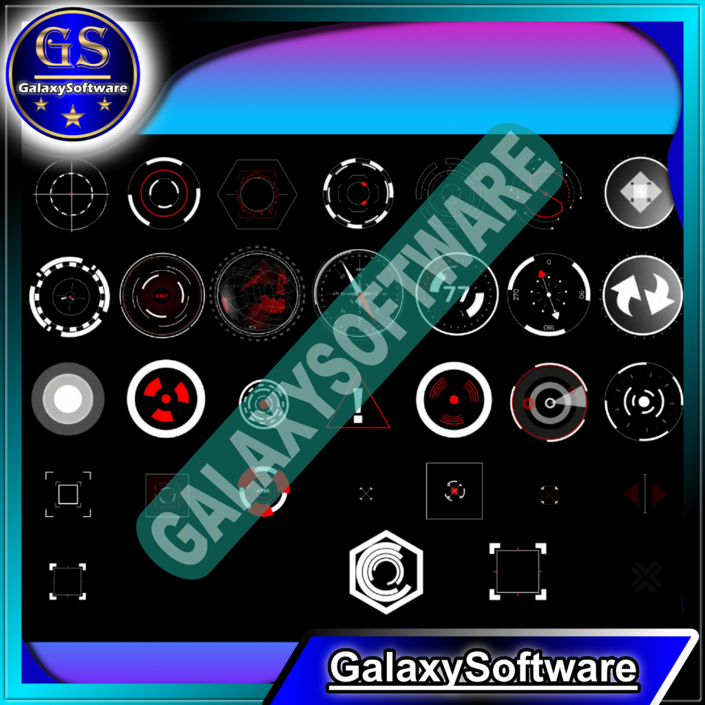 3). Hud Pack - Targets Template After Effects - GalaxySoftware