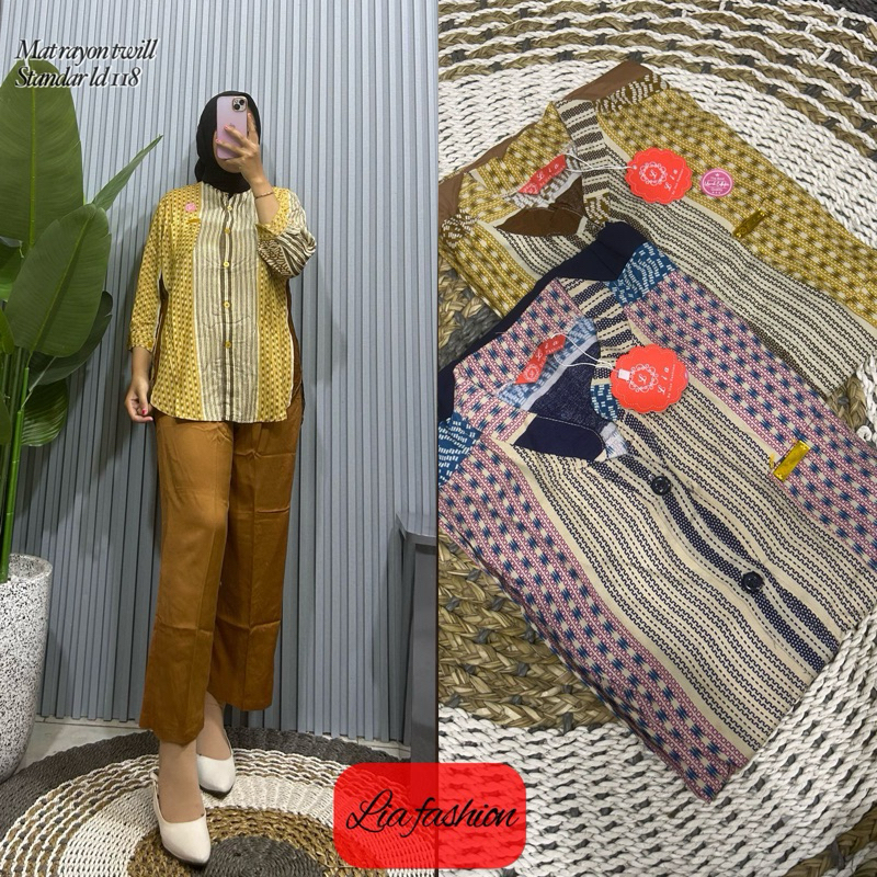 Setelan Motif Abstrak