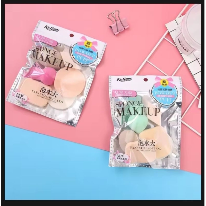 sponge make 6in1/paket sponge make up/sponge make up