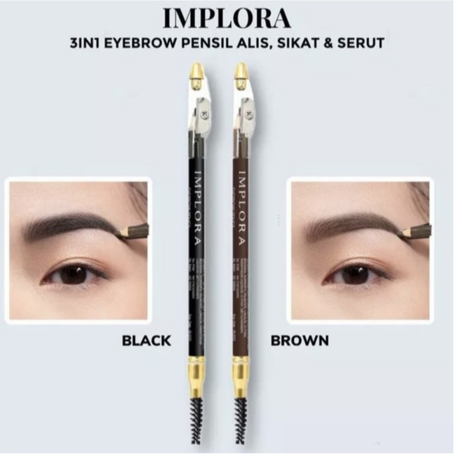 IMPLORA/Pensil Alis/Eye Brow/Pencil 2IN1 Implora