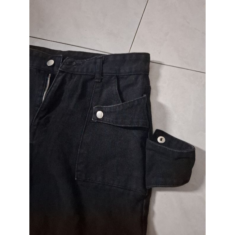 preloved cargo jeans hitam
