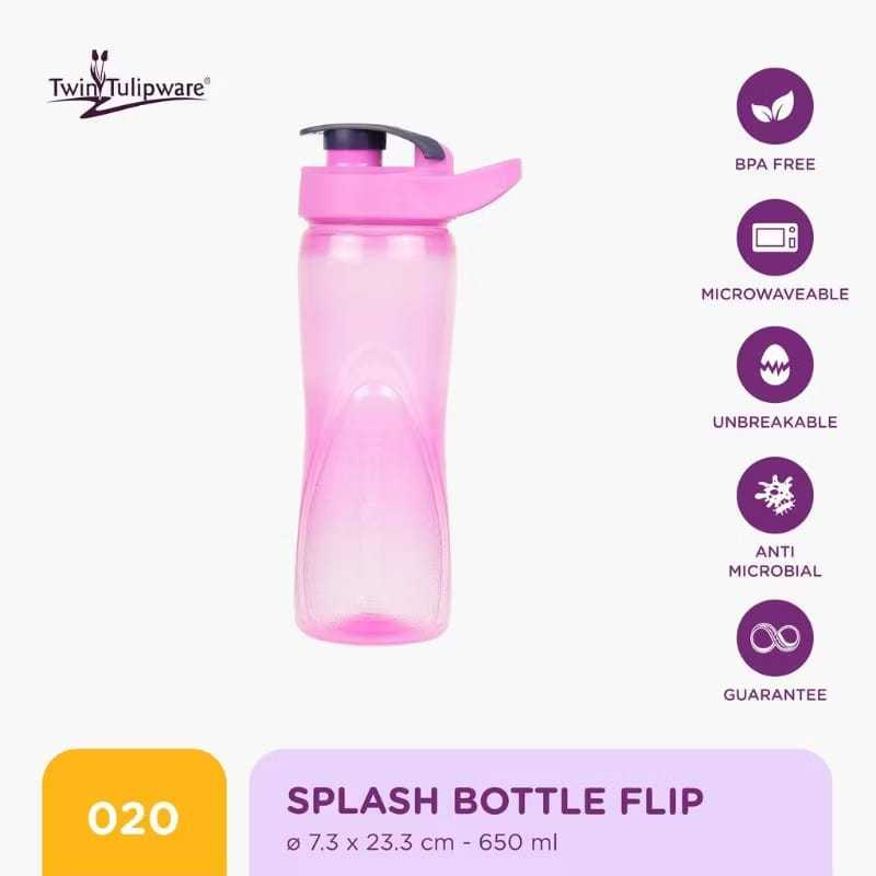 TWIN TULIPWARE - Splash Bottle flip 650ml