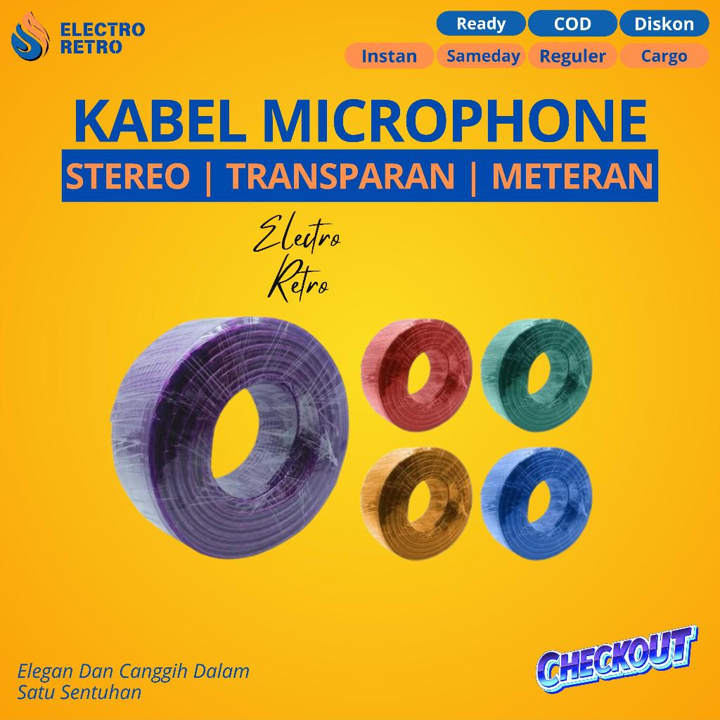 KABEL MIC TRANSPARANT STEREO PERMETER KABEL MICROPHONE METERAN