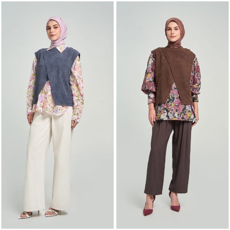 ISOLDE ARLET OVERLAP VEST OUTER by KAMI.