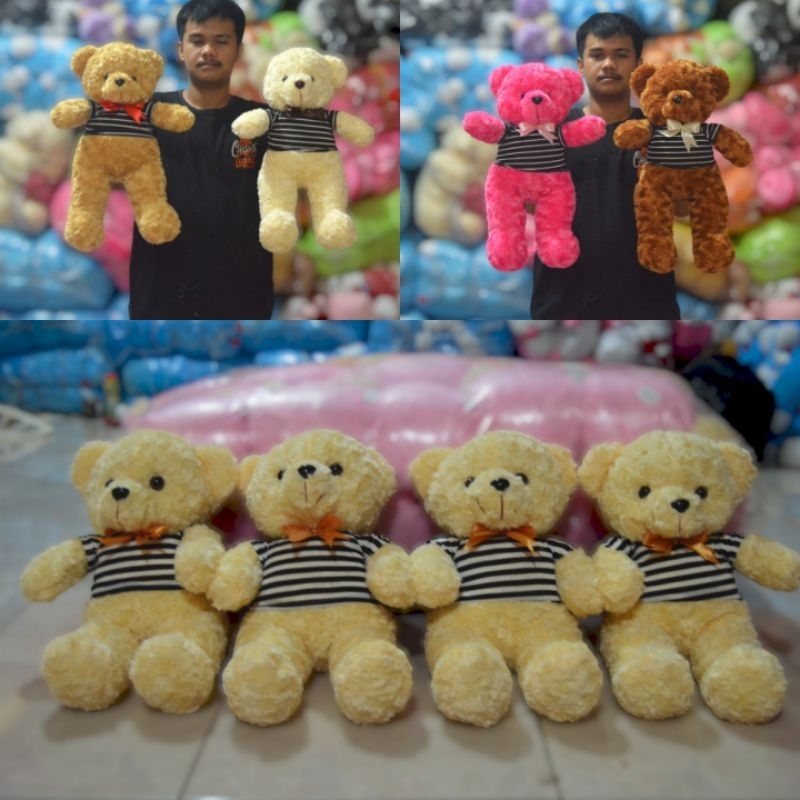 Boneka Teddy Bear baju / Bear Bean 50'cm