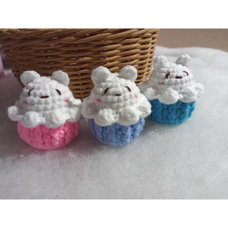 keychain amigurumi Cupcake bear