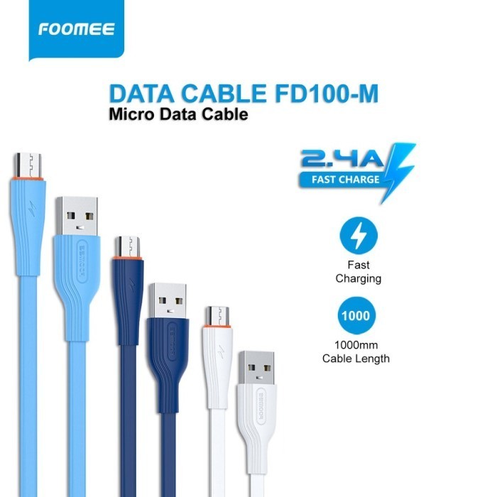 FOOMEE DATA CABLE MICRO USB FLAT CABLE FD100-M