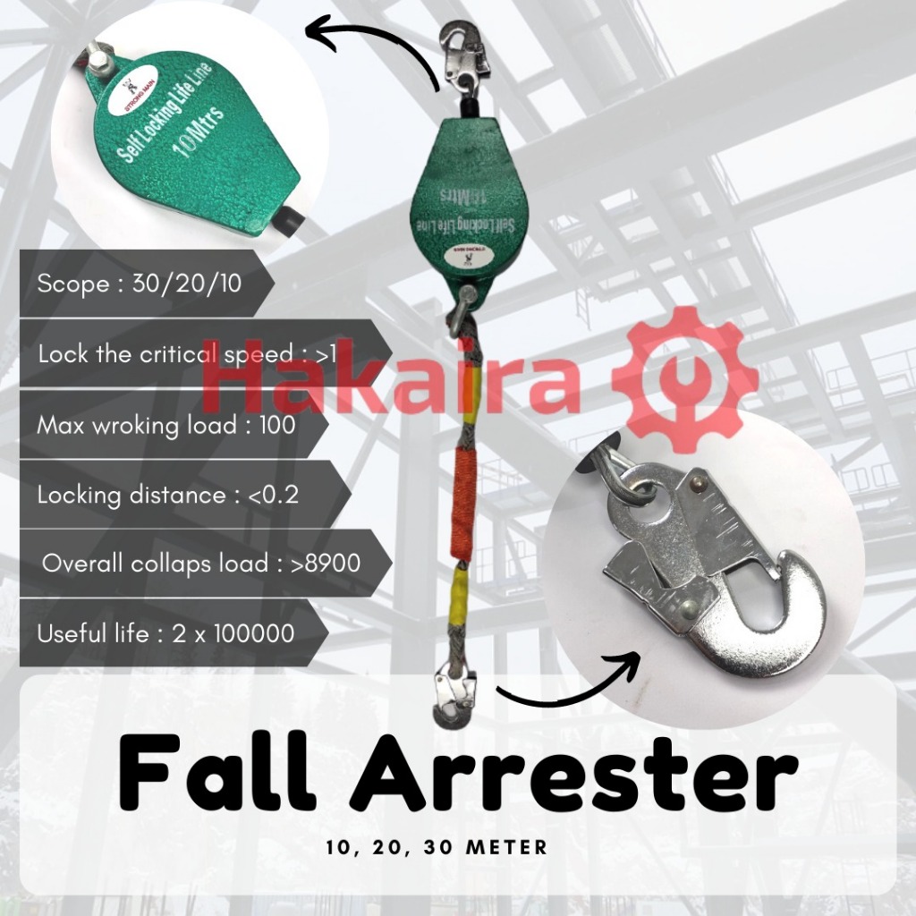 Fall arrester - climbing stop - 10 meter - katrol