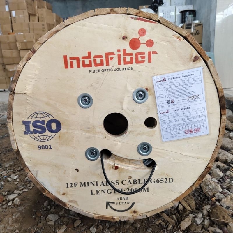 Kabel Mini ADSS 12 Core 2000 Meter Indofiber